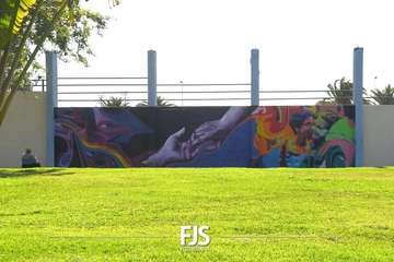 Mural contra la intolerancia en Telde/TA y Francisco Javier Santana.